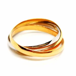 Bague Alliance Or jaune, Or blanc, Or rose