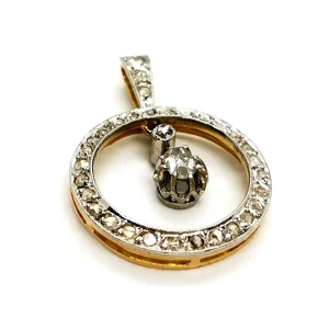 Pendentif Or blanc, Or jaune Diamant