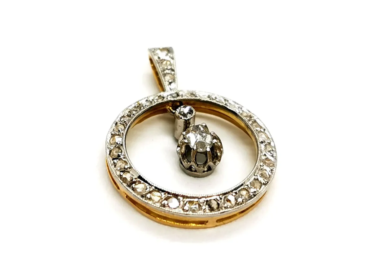 Pendentif Or blanc, Or jaune Diamant – Image 2