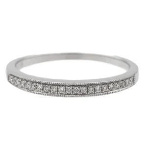 Bague Demi alliance Or blanc Diamant