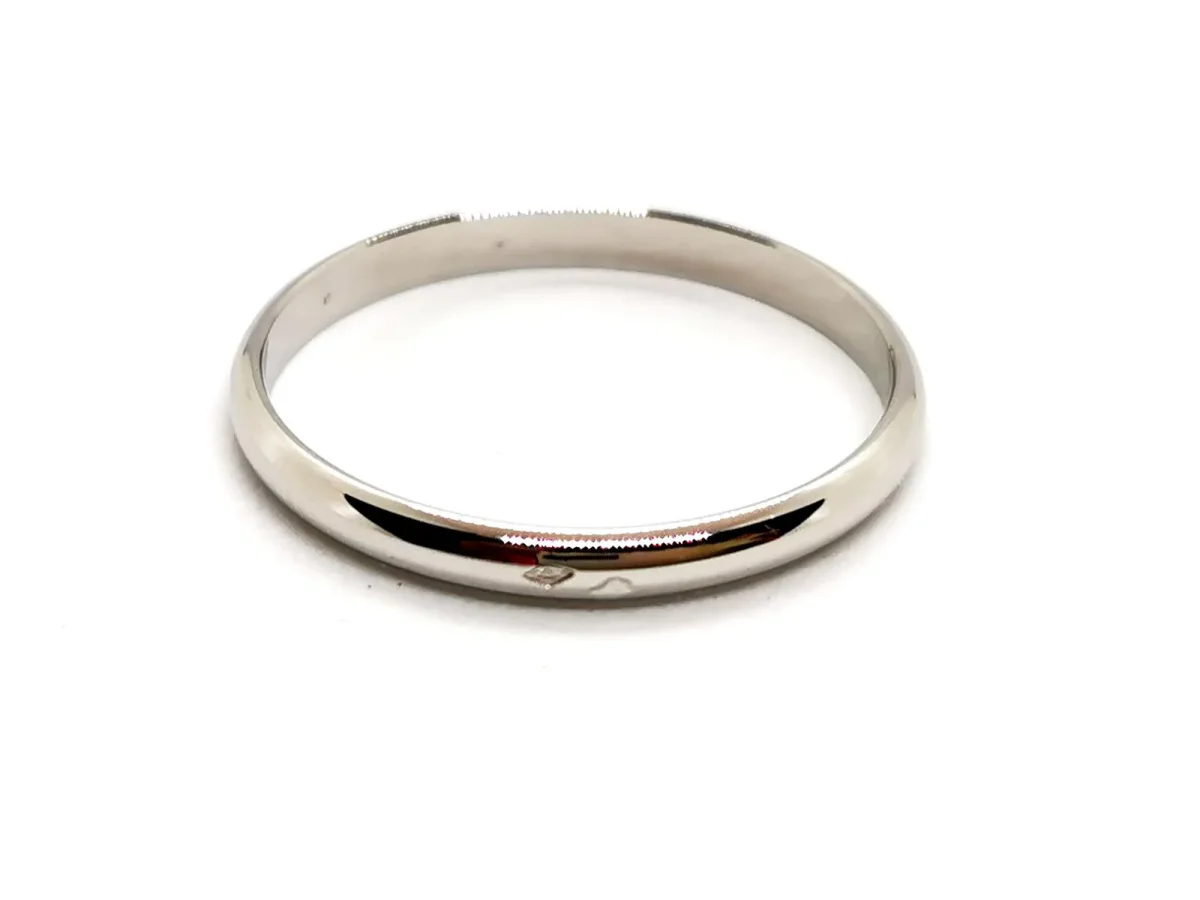 Bague Alliance Or blanc – Image 2