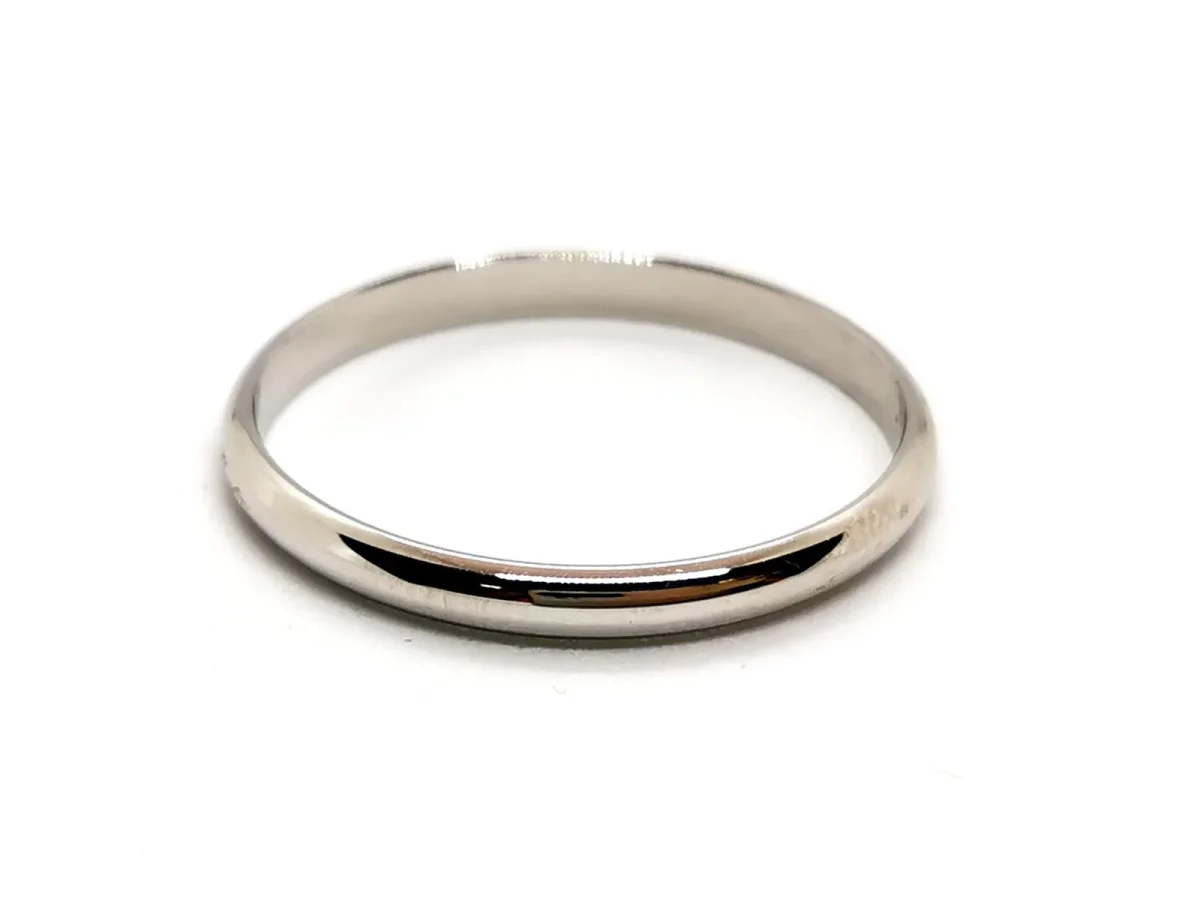 Bague Alliance Or blanc – Image 3