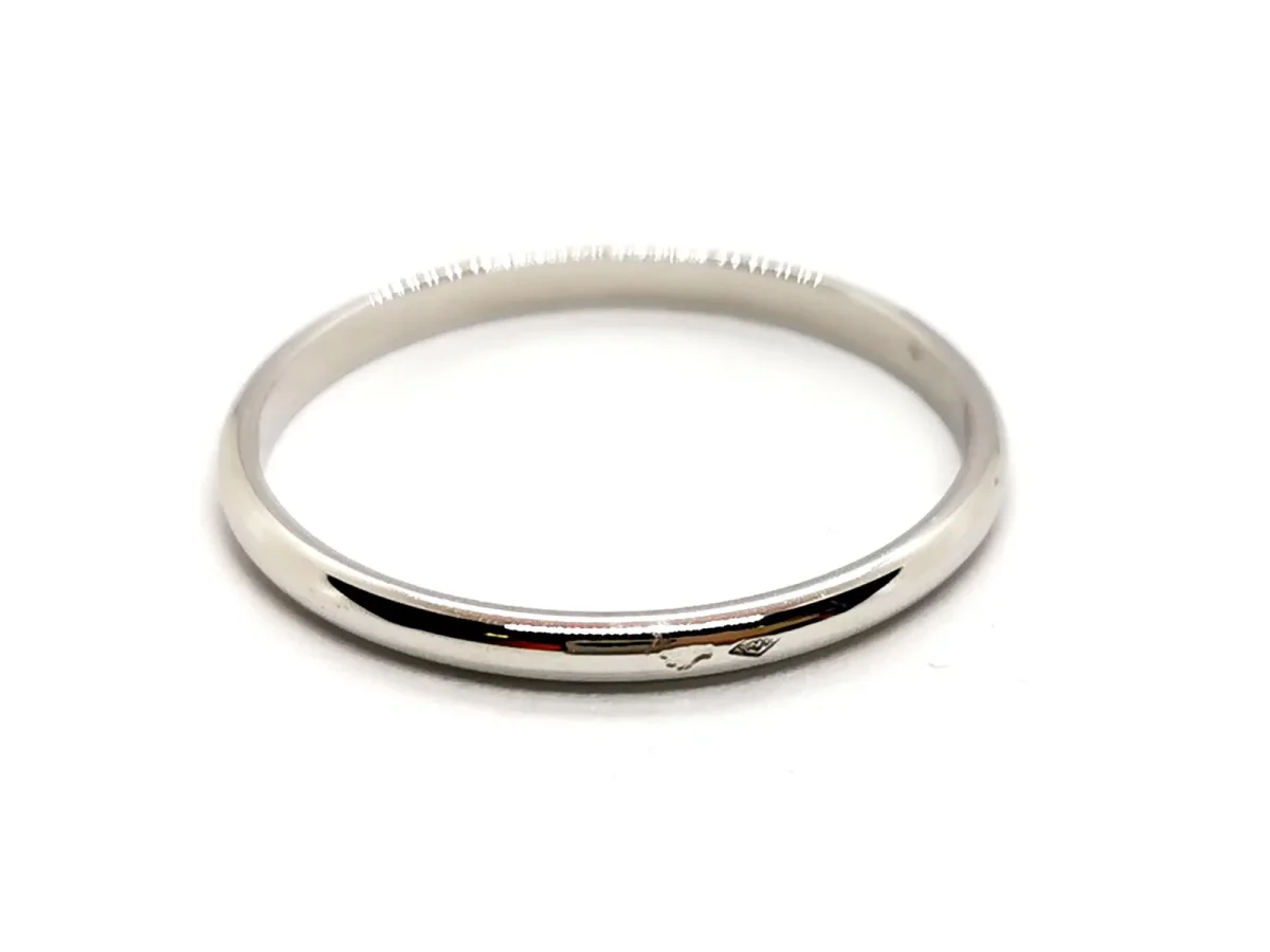 Bague Alliance Or blanc – Image 3