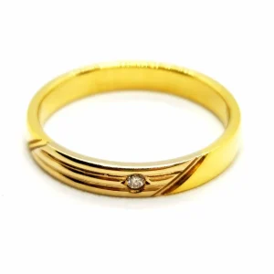 Bague Alliance Or jaune Diamant