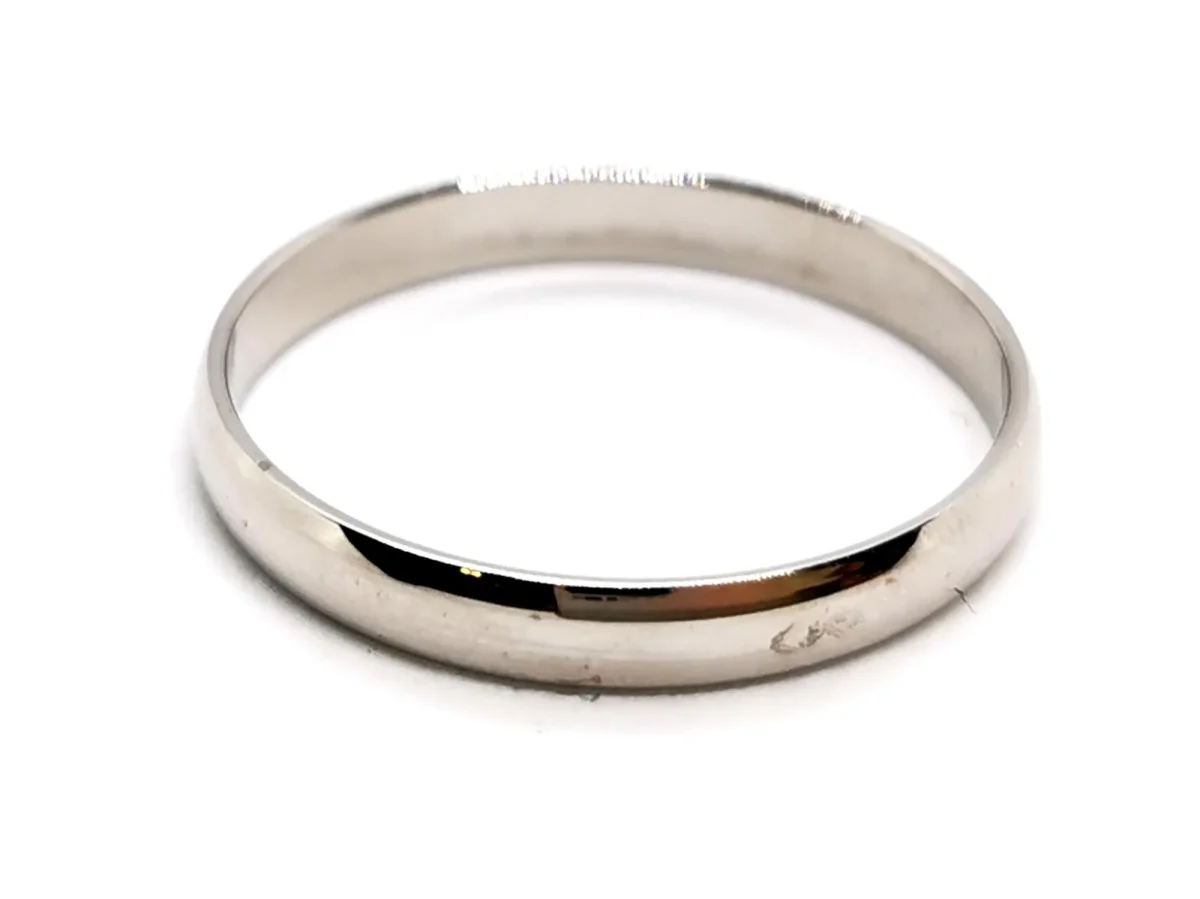 Bague Alliance Or blanc – Image 3