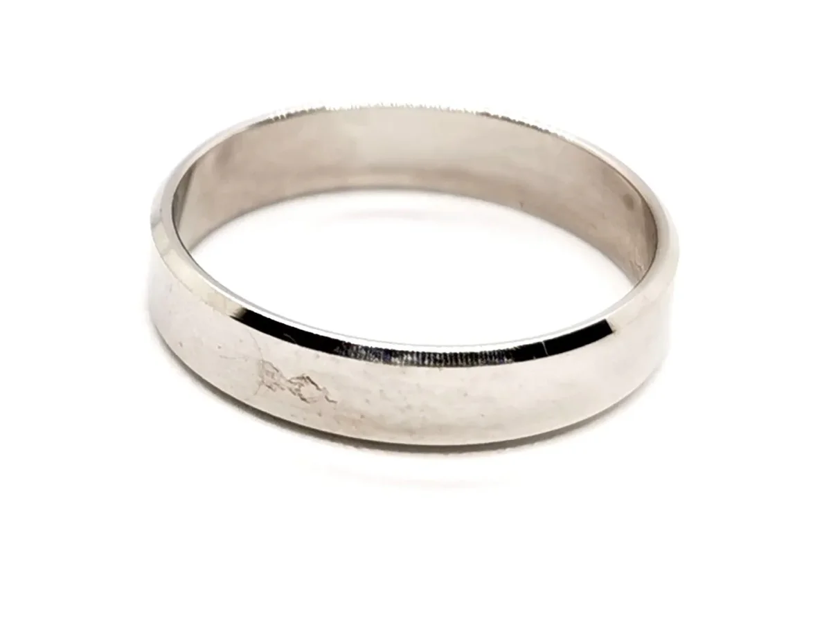 Bague Alliance Or blanc – Image 4