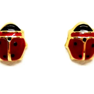Boucles d'oreilles Coccinelle Or jaune