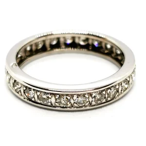 Bague Alliance Or blanc Diamant