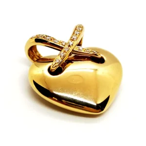 Chaumet Pendentif Coeur Liens Or jaune Diamant