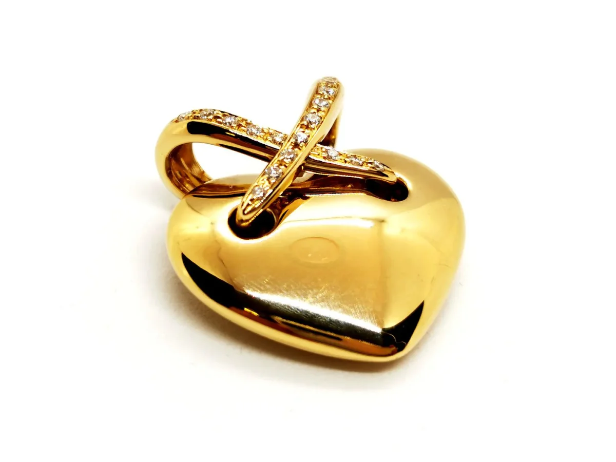 Chaumet Pendentif Coeur Liens Or jaune Diamant