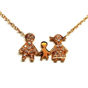 Collier Pendentif Or rose Diamant