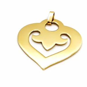 O.j. perrin Pendentif Coeur Légendes Or jaune