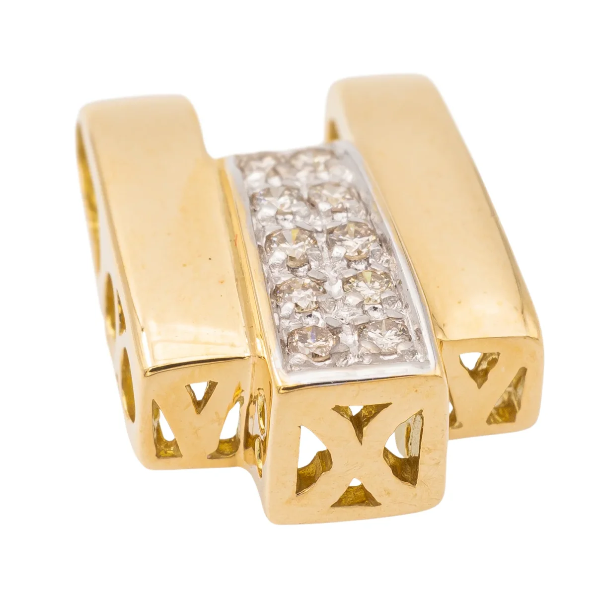 Pendentif Or jaune, Or blanc Diamant – Image 3