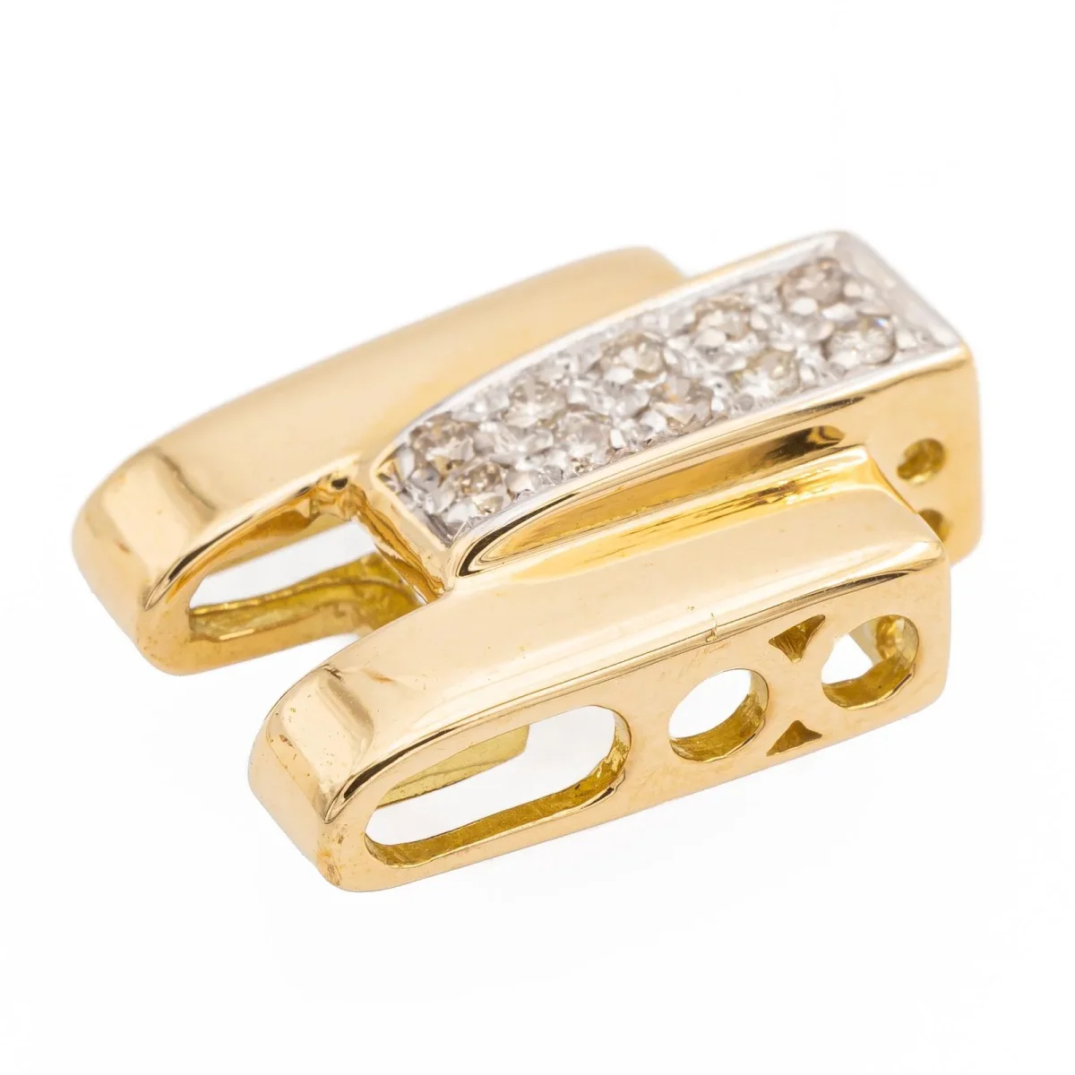 Pendentif Or jaune, Or blanc Diamant – Image 4