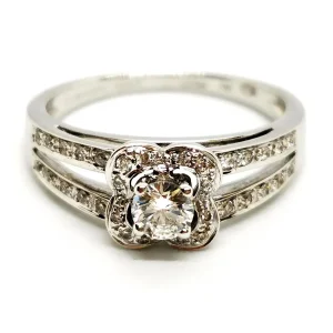 Mauboussin Bague Solitaire Chance of love Or blanc Diamant