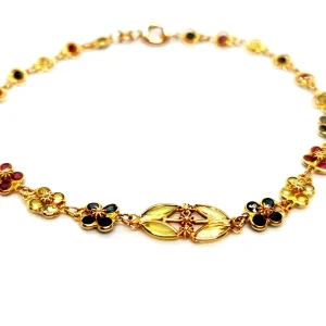 Bracelet Art déco Or jaune Saphir