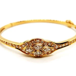 Bracelet Jonc Or jaune Diamant