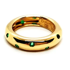 Chaumet Bague Jonc Constellation Or jaune Emeraude