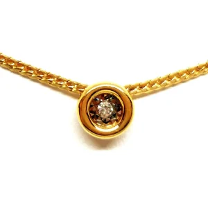 Collier Maille anglaise Or jaune Diamant