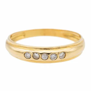 Bague Alliance Or jaune Diamant