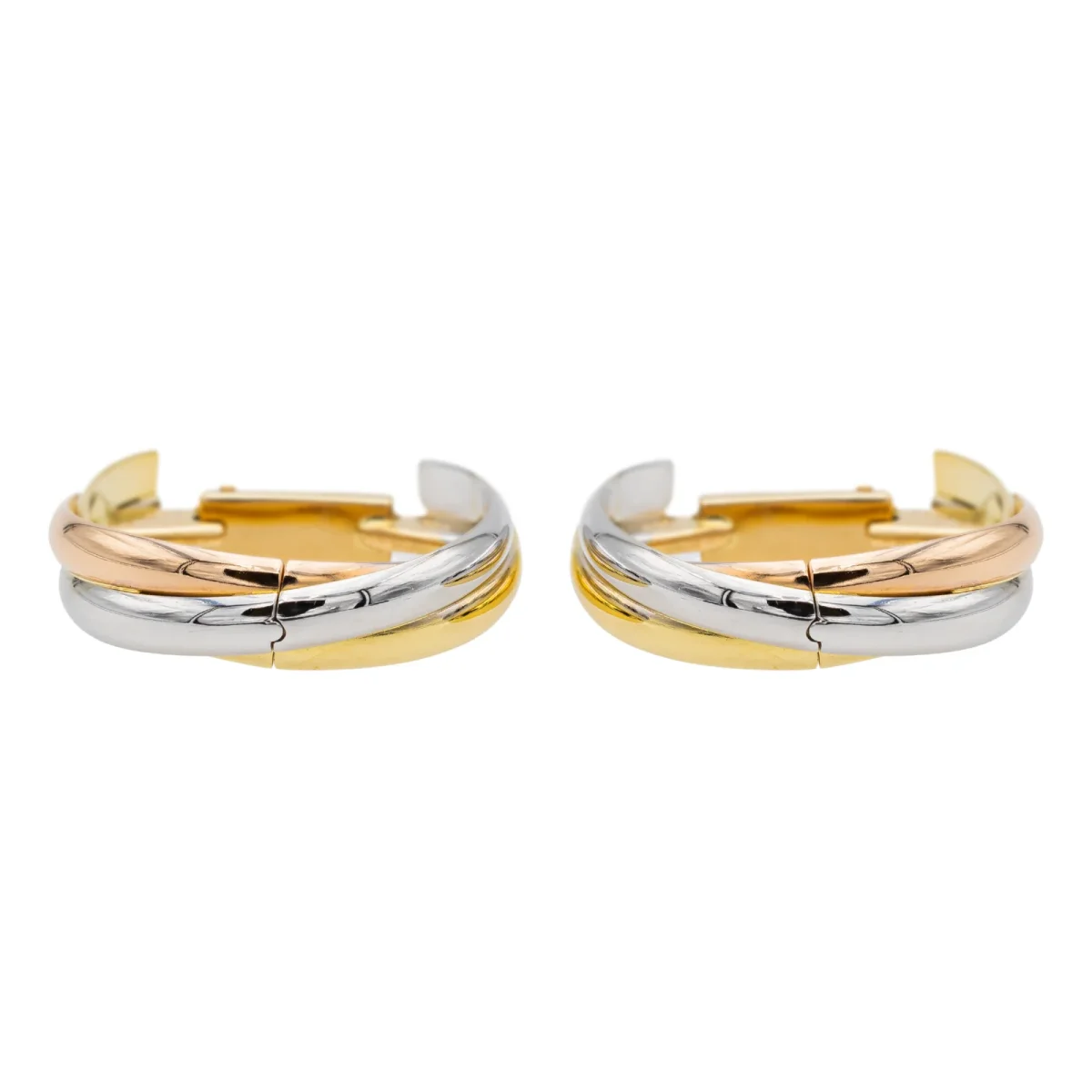 Cartier Boutons de manchette Trinity Or blanc, Or jaune, Or rose – Image 2