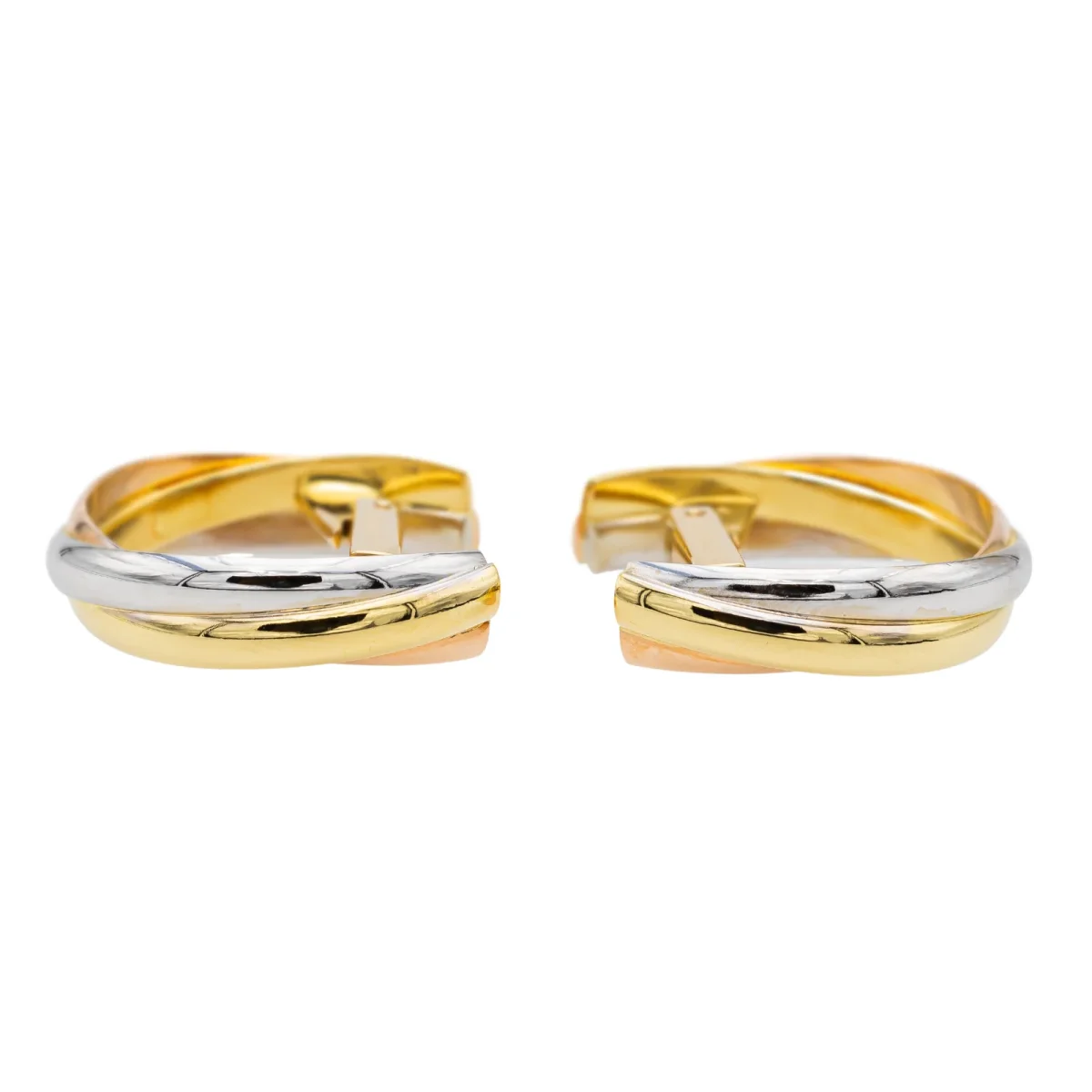 Cartier Boutons de manchette Trinity Or blanc, Or jaune, Or rose – Image 4