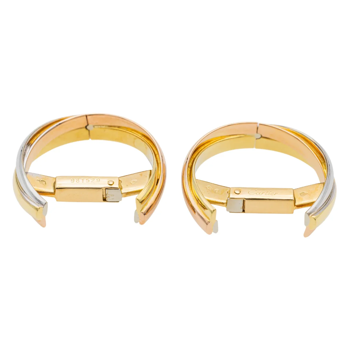 Cartier Boutons de manchette Trinity Or blanc, Or jaune, Or rose – Image 6