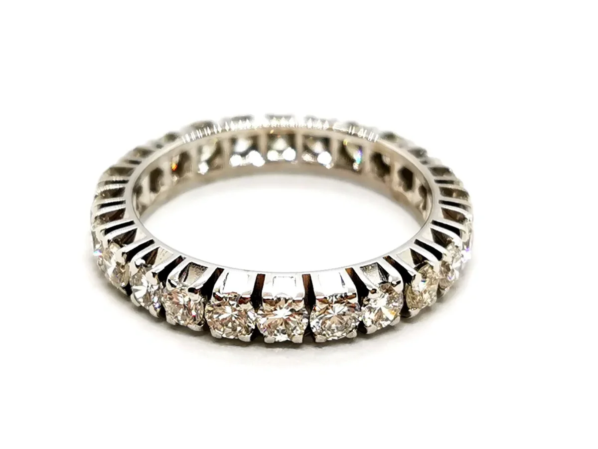 Bague Alliance Or blanc Diamant