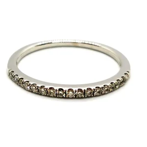 Bague Demi alliance Or blanc Diamant