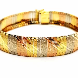 Bracelet Manchette Or jaune, Or blanc, Or rose