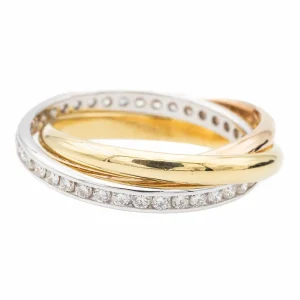 Bague Alliance Or jaune, Or rose, Or blanc Diamant
