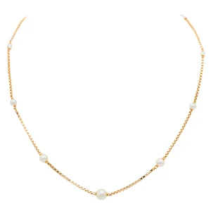 Collier Sautoir Or jaune Perle