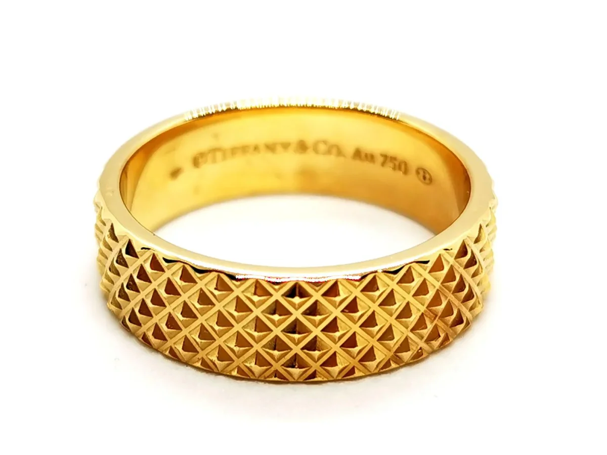 Tiffany & co Bague Alliance Pointe de diamant Or jaune