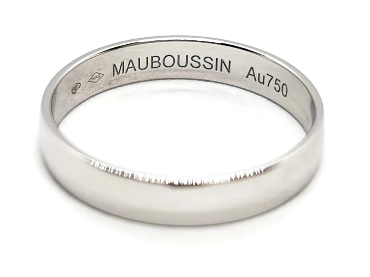 Mauboussin Bague Alliance Ruban du bonheur mon amour Or blanc – Image 3
