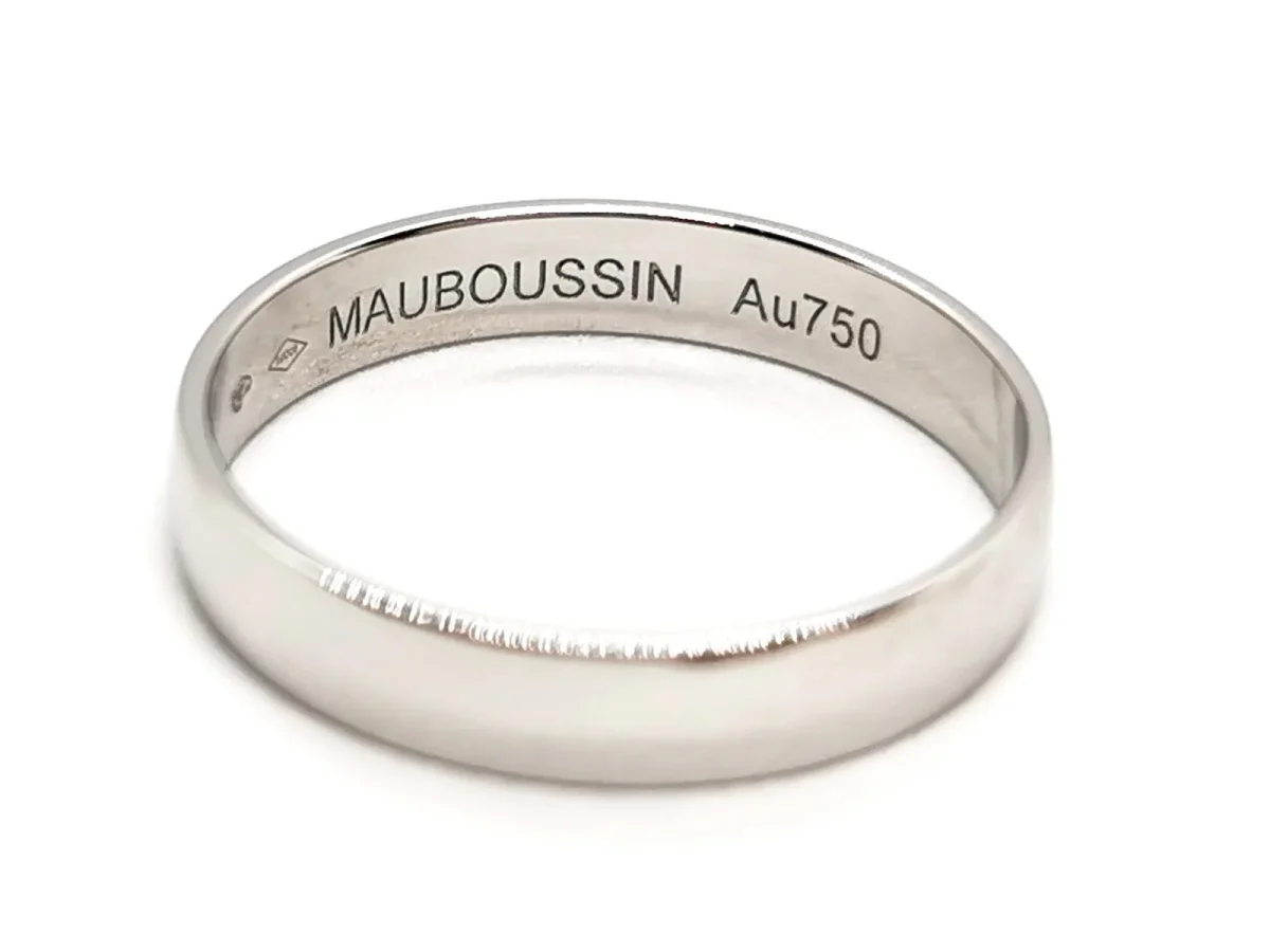 Mauboussin Bague Alliance Ruban du bonheur mon amour Or blanc – Image 4