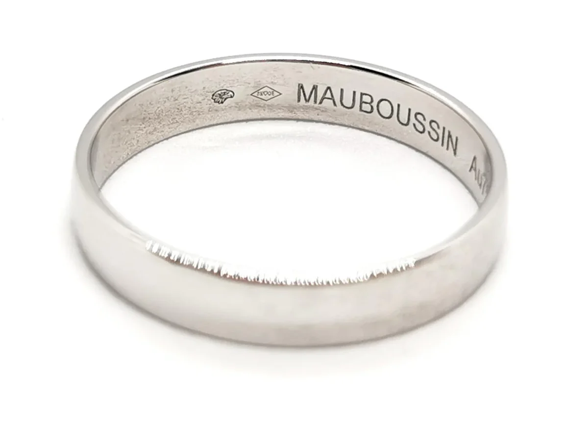 Mauboussin Bague Alliance Ruban du bonheur mon amour Or blanc – Image 6