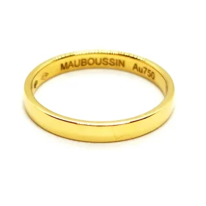 Mauboussin Bague Alliance Ruban du bonheur mon amour Or jaune