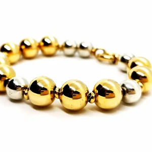 Bracelet Boules Or jaune, Argent