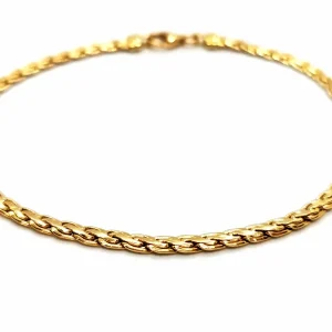 Bracelet Maille haricot Or jaune