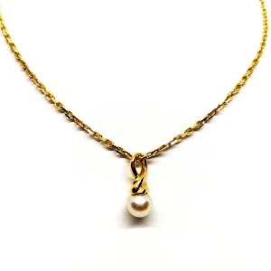 Collier Chaîne + pendentif Or jaune Perle