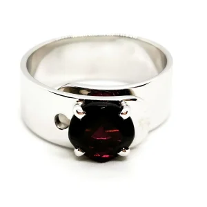 Dinh van Bague Sixtine Or blanc Grenat