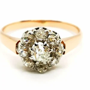 Bague Art déco Or rose, Or blanc Diamant