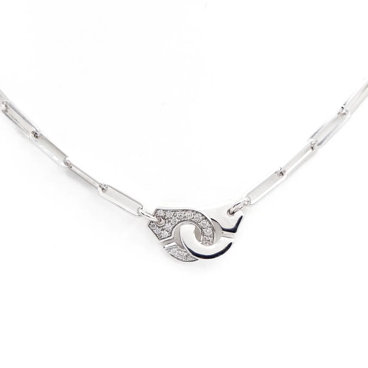 Dinh van Collier Menottes Or blanc Diamant – Image 2