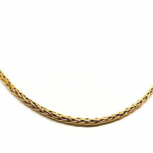 Caplain saint andré Collier Maille palmier Or jaune Saphir