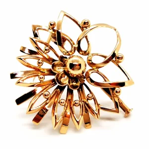 Broche Fleur Or jaune