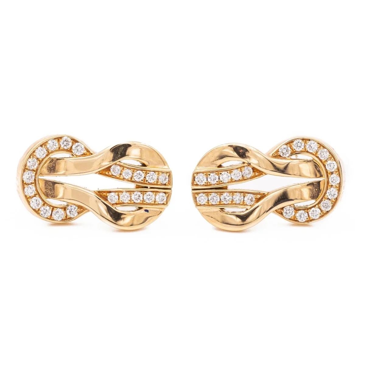 Fred Boucles d'oreilles Puces Chance infinie Or rose Diamant – Image 2