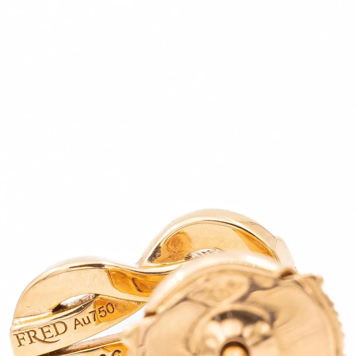 Fred Boucles d'oreilles Puces Chance infinie Or rose Diamant – Image 5