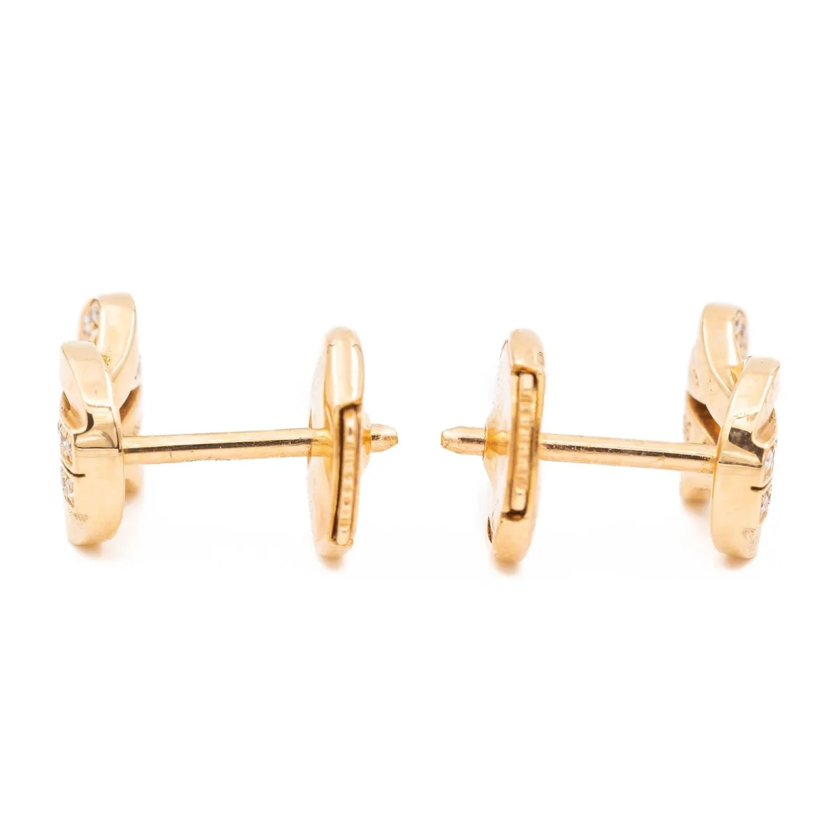 Fred Boucles d'oreilles Puces Chance infinie Or rose Diamant – Image 7