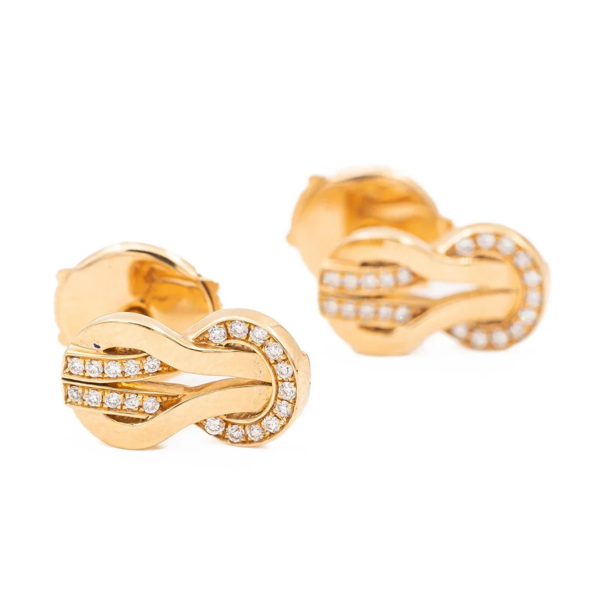 Fred Boucles d'oreilles Puces Chance infinie Or rose Diamant – Image 8