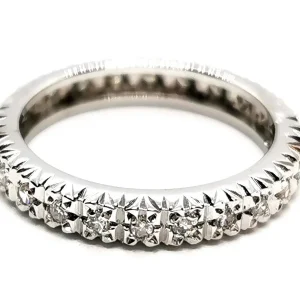 Bague Alliance Or blanc Diamant